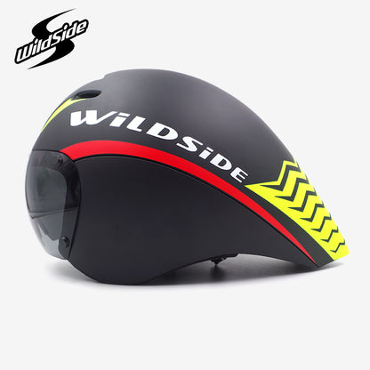 Wildside Tt Timetrial Tri Triathlon Aero Cycling Helmet With Lens Visor