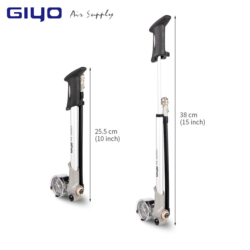 GIYO GS-02D Foldable high-pressure air bicycle pump-300psi