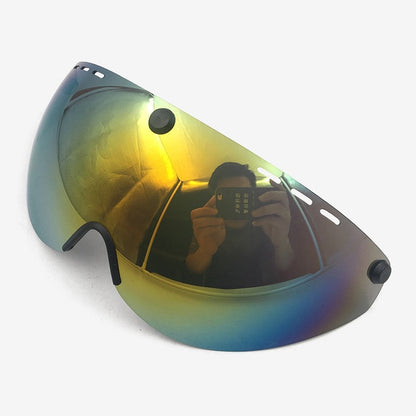 Aero cycling helmet sun visor lens accessories