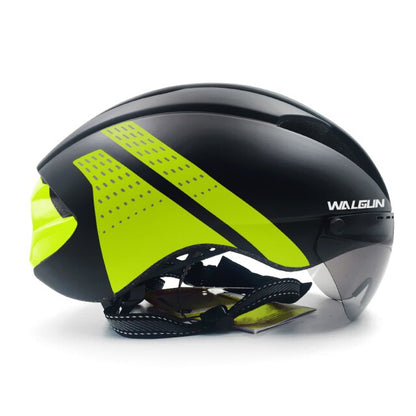 WALGUN WG374 Aero cycling helmet road bike with Sun visor lens