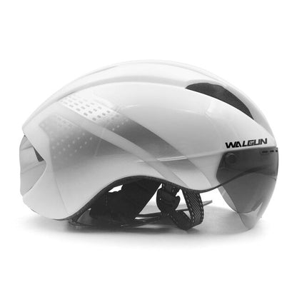 WALGUN WG374 Aero cycling helmet road bike with Sun visor lens